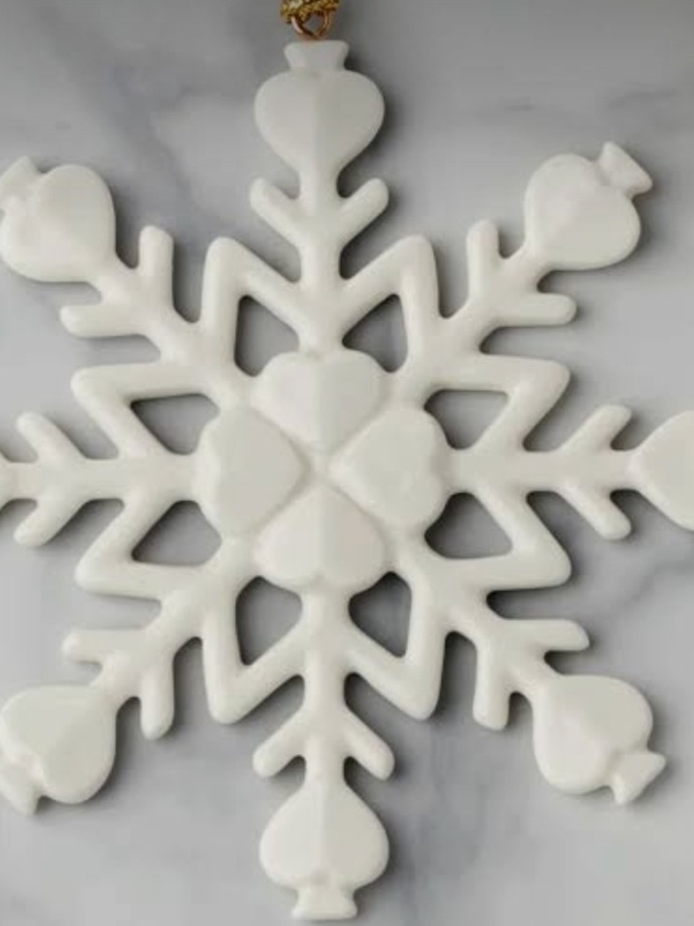 🎅🎅🎅NIB Kate Spade x Lennox Be Jolly Snowflake Ornament 4.25" Circumfrence